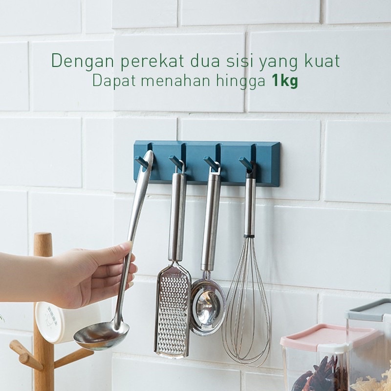 [CLASHOP]Gantungan Handuk, Kunci Piano Hook Kapstok Tempel Multifungsi