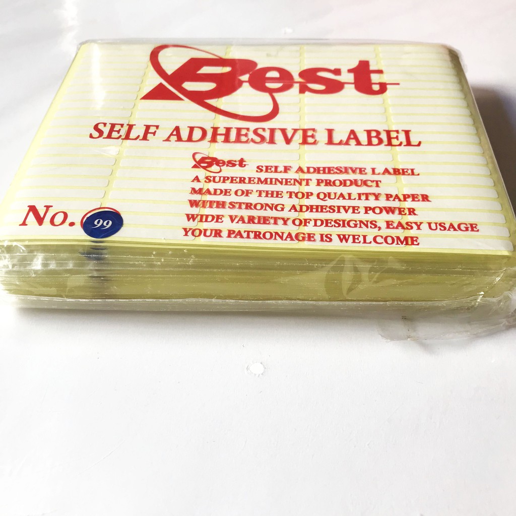 Kertas Label / Stiker Best No. 99