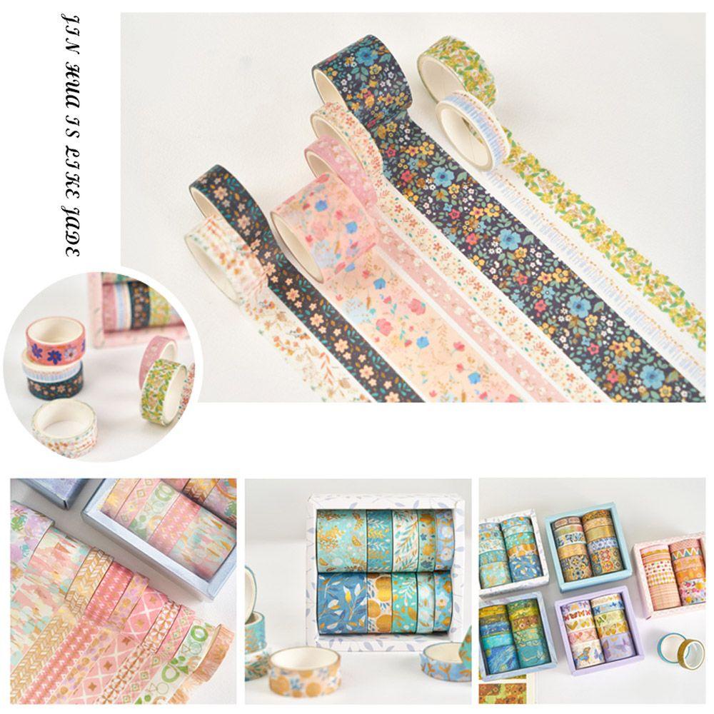 Top 10roll/Set Washi Tape Sastra Kualitas Tinggi Scrapbooking Sedikit Segar INS DIY Bahan