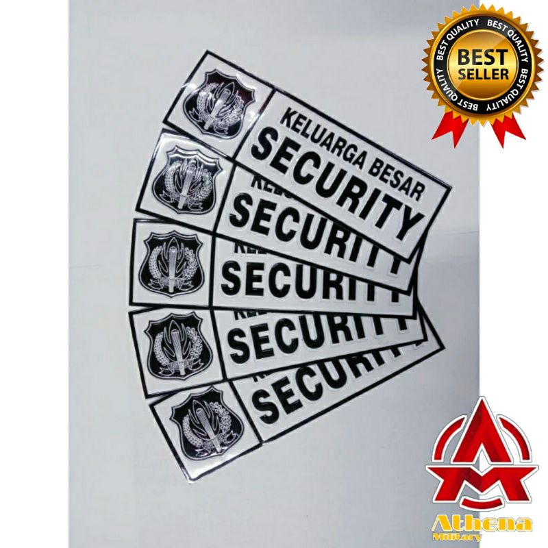 Stiker embos panjang security|Stiker panjang security|Stiker motor stiker kaca satpam