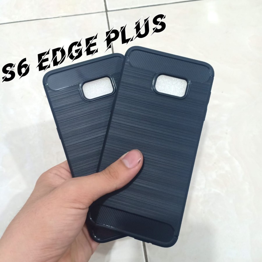 SAMSUNG S6 EDGE PLUS Silicon Carbon Slim Fit Soft Case Premium