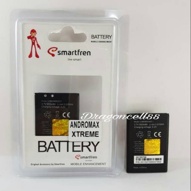 Baterai Smartfren Andromax Extreme CAB0950000C1 Kualitas ORIGINAL 100%