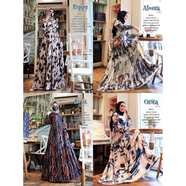 ADIEVA ZEPPY ZEVA ALMERA ORITA DRESS GAMIS MUSLIM