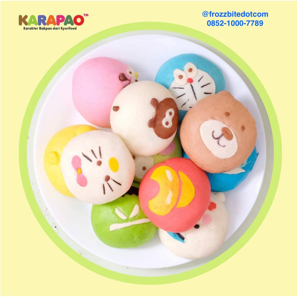 

PAKET HEMAT 5 PACKS Karapao Bakpao Frozen Karakter Halal dan Enak | Bakpao Dimsum