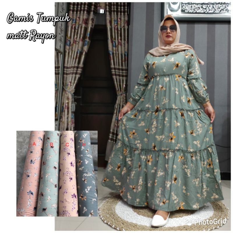 Gamis Rayon Gamis motif Terbaru Gamis Ld 110