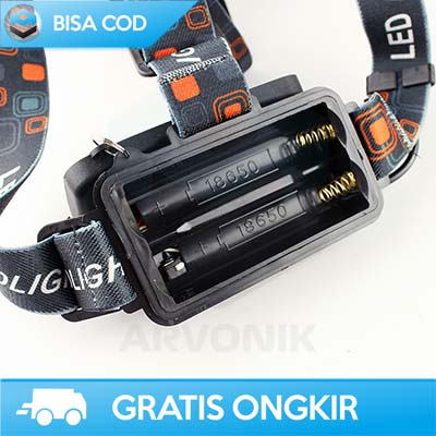 SENTER HEADLAMP 10000 LUMENS TAFFLED CREE XM-L 4 MODE PENERANGAN ORI