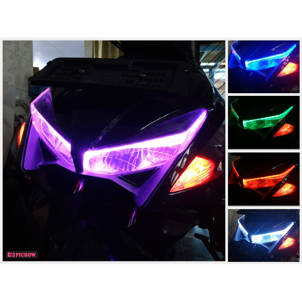 LAMPU DRL ALIS RGB LUMINOS 9 NINE 8 WARNA SEN RUNNING AEROX VARIO DLL