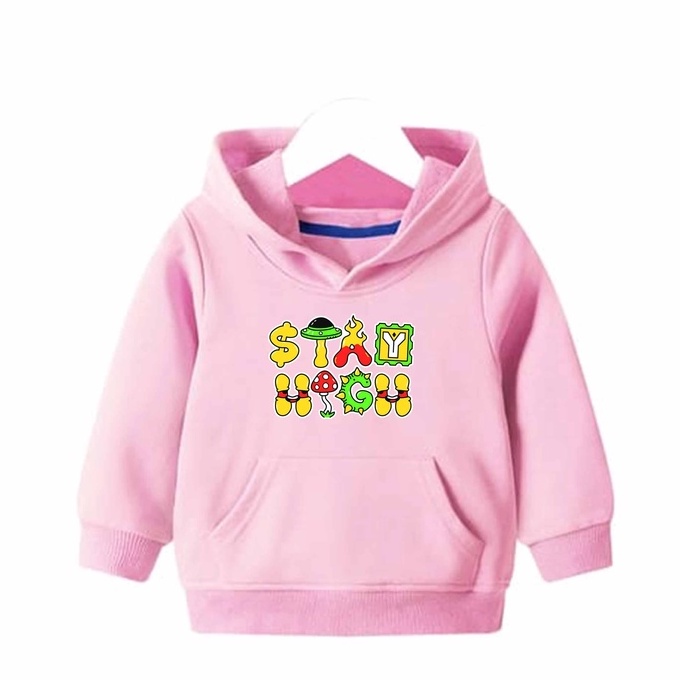 Hoodie Stay High Anak Fleece Pakaian Anak