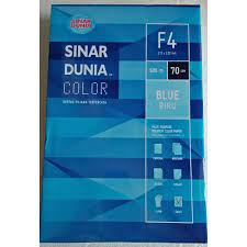 

Kertas Folio Warna F4 Sinar Dunia Color blue
