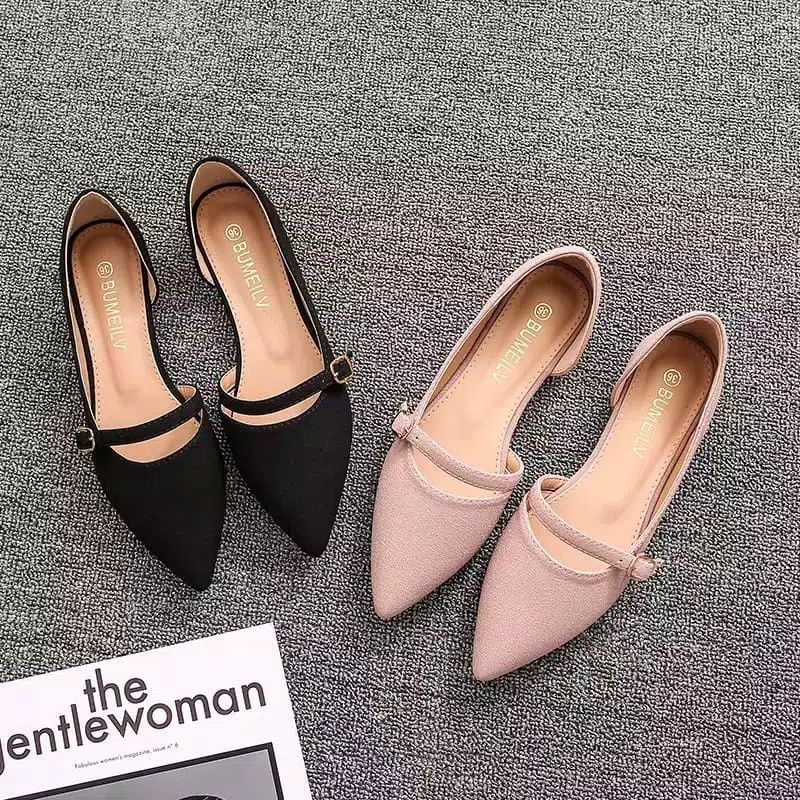 flatshoes wanita dewasa palang gesper samping