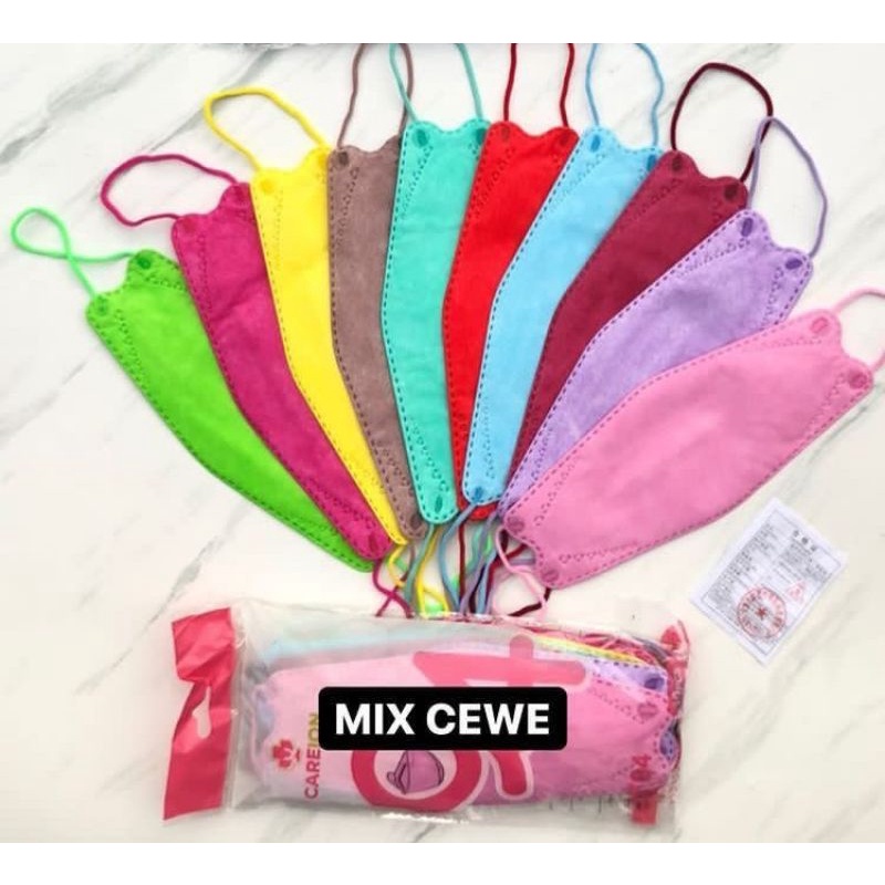 MASKER KF94 CAREION RAINBOW ISI 10 PCS