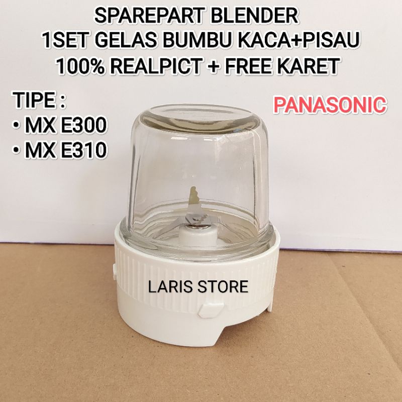 Gelas Bumbu Kaca + Pisau 1Set Blender Panasonic MX E300 MX E310 Dll