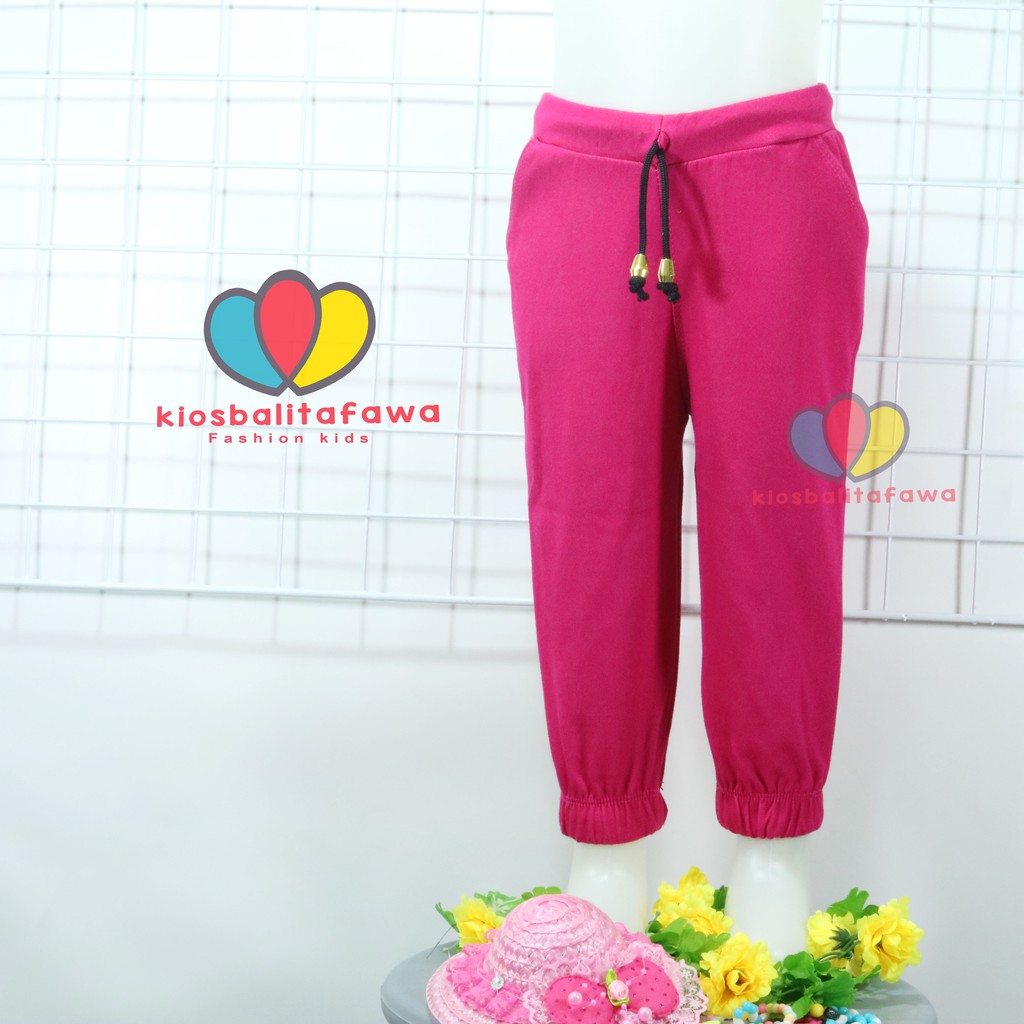 JOGGER Semi Denim Pants Uk. 1-2 tahun / Joger Pants Polos Celana Panjang Jeans Anak Laki Perempuan