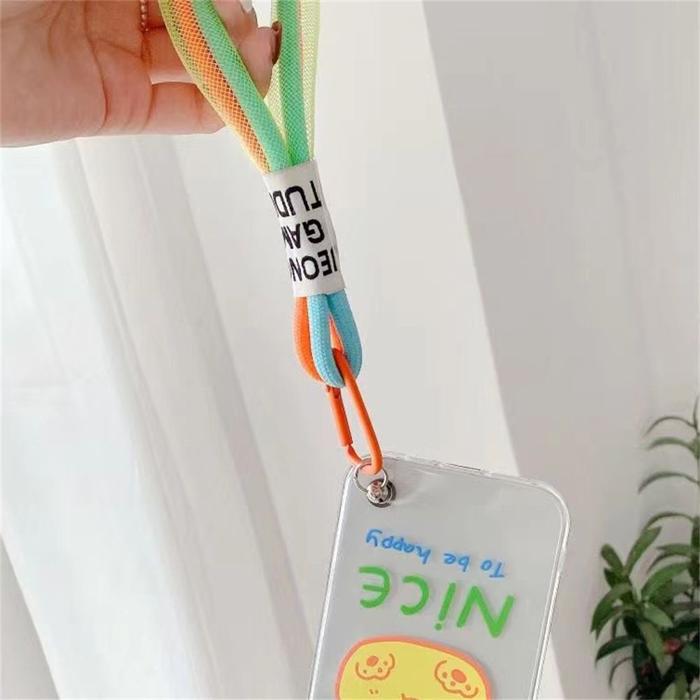 LANFY Unisex Bus Card Holder Universal Keys Holder Fluorescent Lanyard for Mobile Phone Short Rope Special Fluorescent Color Phone Accessorie Phone Strap Mobile Phone Lanyard/Multicolor