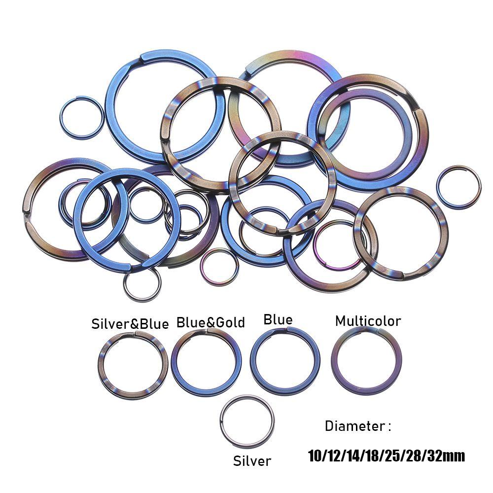 Wonder1/2pcs EDC Gantungan Kunci10~32mm Titanium Alloy Camping Travel Barang Gantungan Kunci