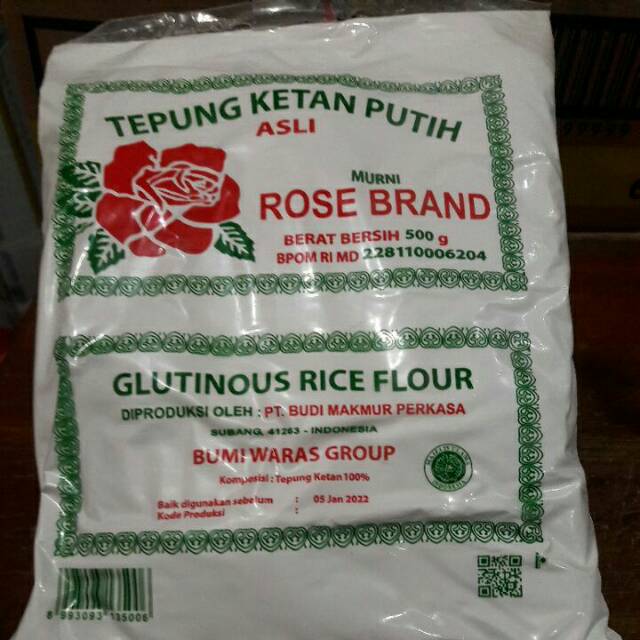 

TEPUNG KETAN PUTIH ROSE BRAND 500gr