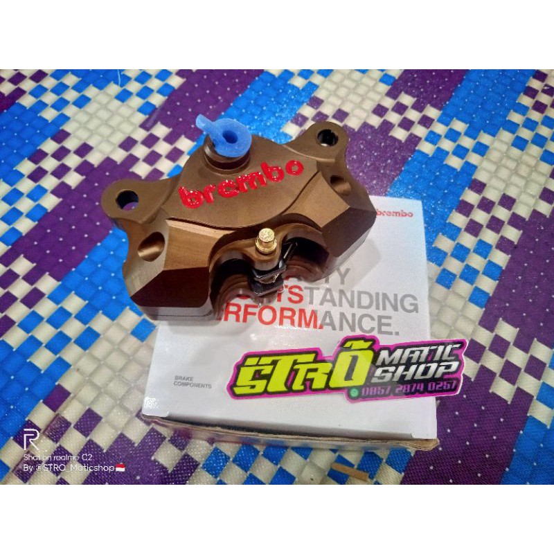 variasi kaliper brembo 2p brown universal beat vario scoopy pcx mio fino nouvo jupiter supra satria