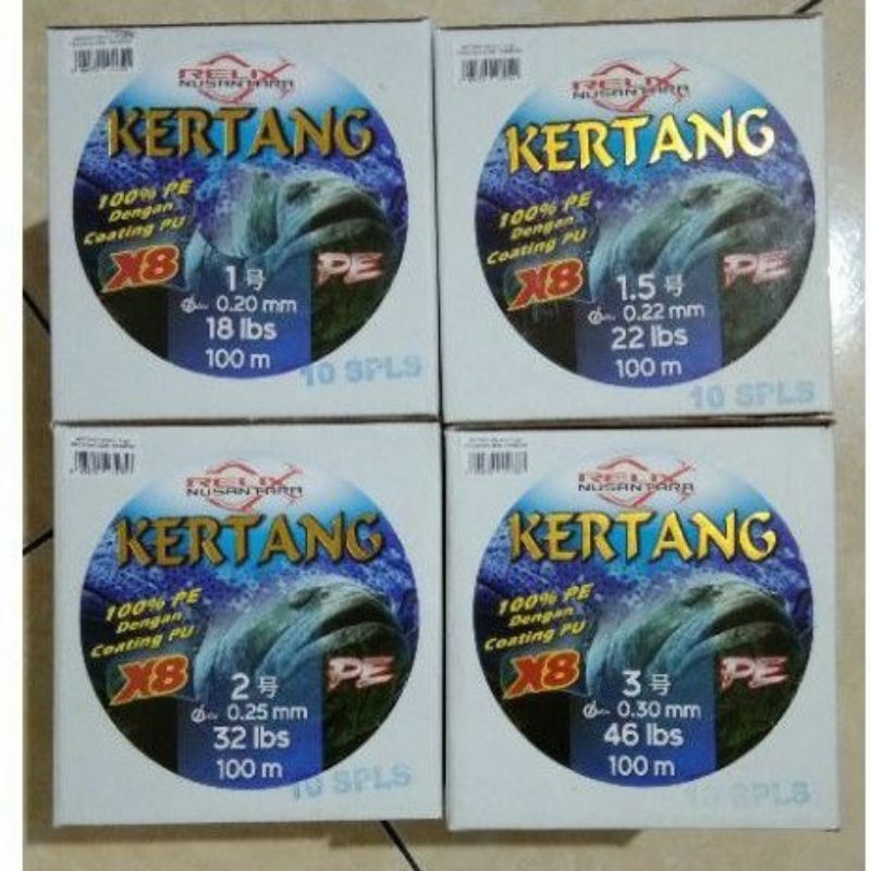 Senar pancing PE pe kertang relix nusantara X8 connecting