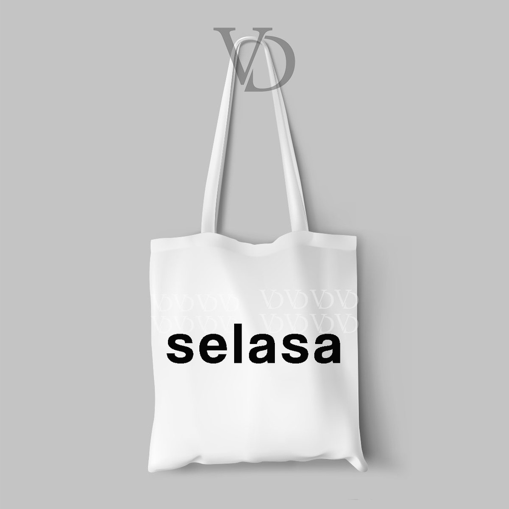 BISA CUSTOM FOTO TOTE BAG BAHAN KANVAS hari / TOTE BAG / TAS lucu / TAS BELANJA kata hari