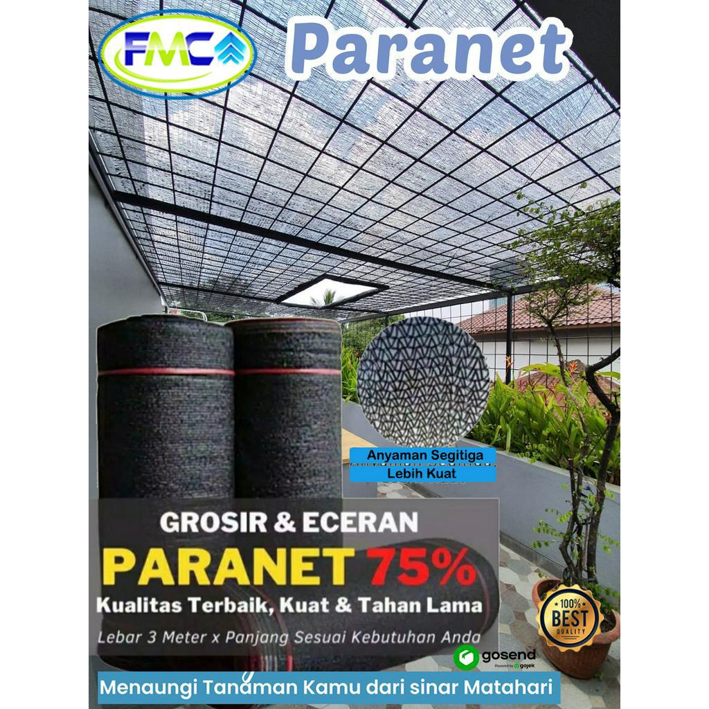 Jaring Paranet Taman Paranet 75% 80% 90% Net Shading Green House Shade Pelindung Atap Cafe Balkon Anti Panas SInar Matahari