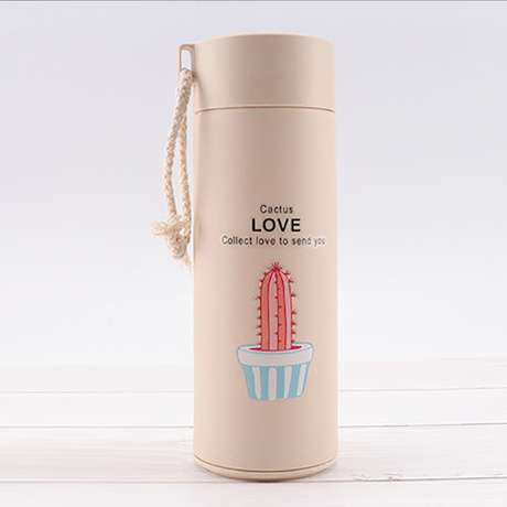 Botol Termos Tumbler Unik Motif Tanaman Cactus Kaktus Animal Six Oup 450 ML My Bottle GLASS MATERIAL