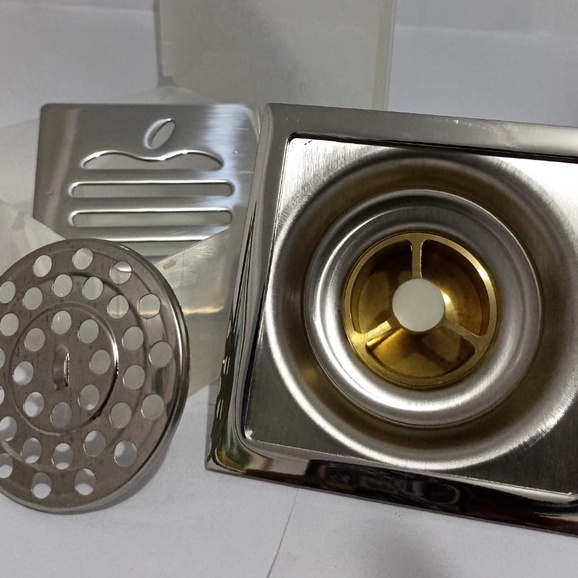 SARINGAN GOT LANTAI KAMAR MANDI WC TOILET MODEL APEL 4"/FLOOR DRAIN STAINLESS STELL ANTI BAU KECOA