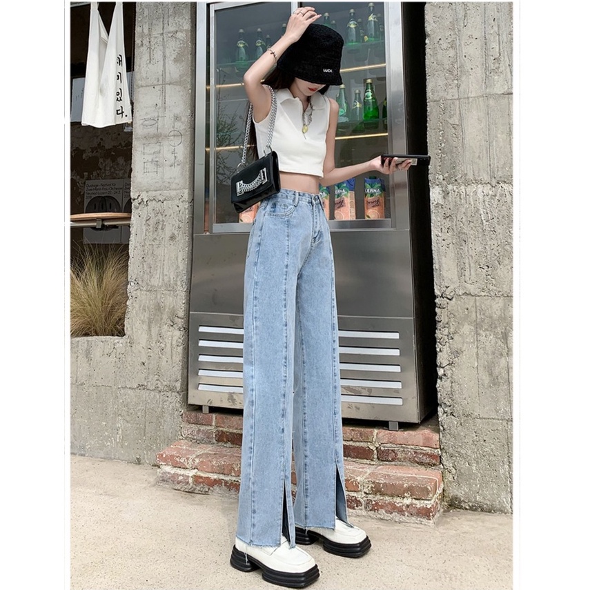 celana jens wanita perpecahan Import / celana jeans stretch wanita korea style / jeans high waist murah