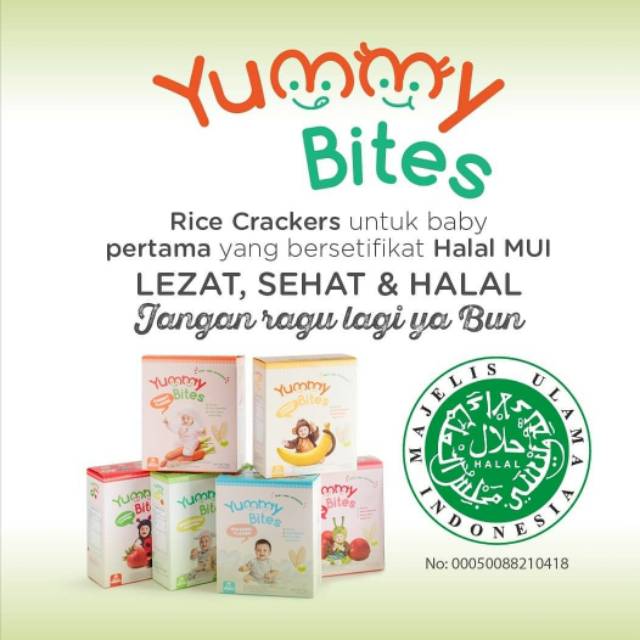 Yummy bites Crackers 25 gr - Cemilan bayi