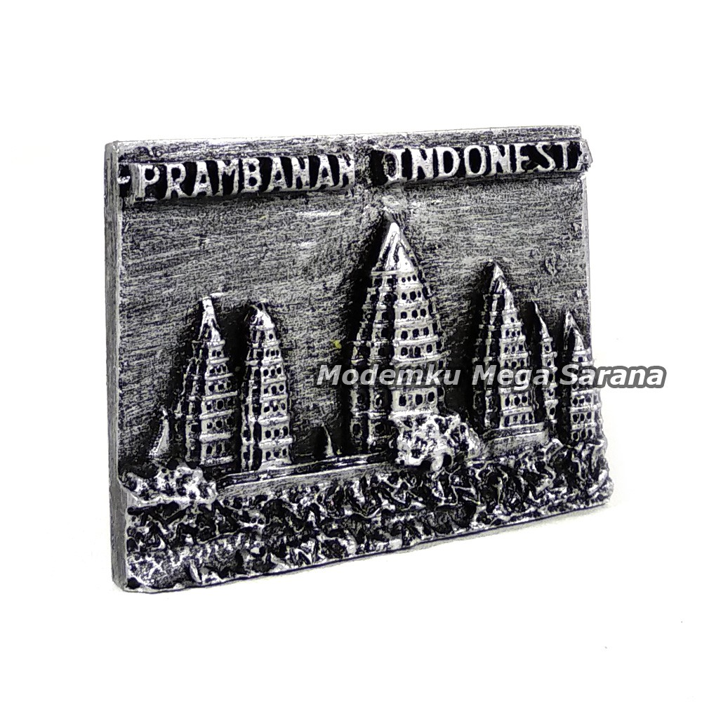 Souvenir Magnet Kulkas Tempelan Candi Prambanan Relief 3D Timbul