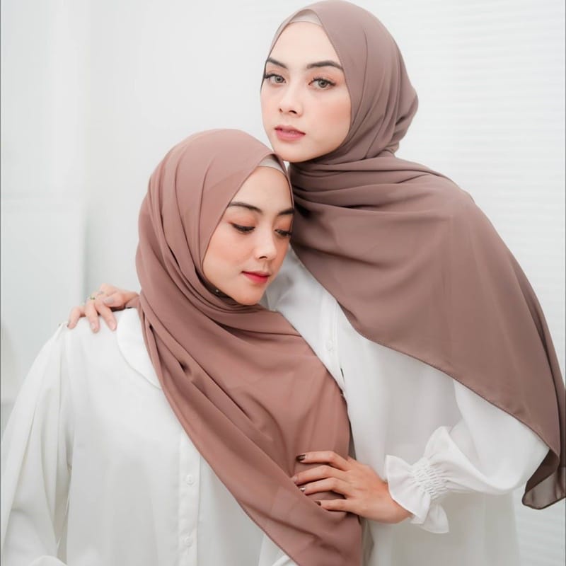 Kerudung Pashmina Ceruty Babydoll Premium Hijab Pashmina Ceruty Polos Pasar Hija'b