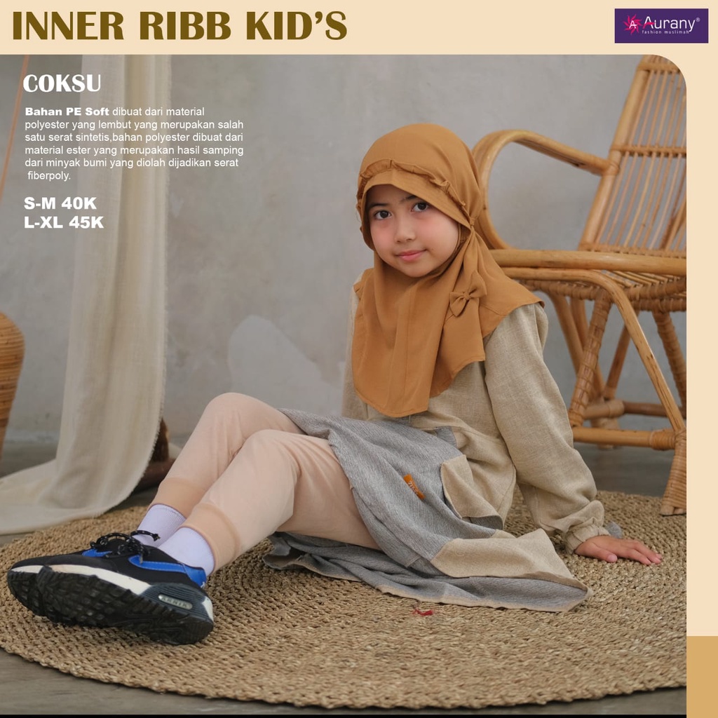 Celana Inner anak rib daleman gamis celamis kids sd tk aurany katun panjang musimah murah