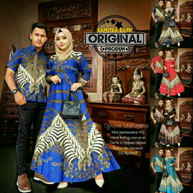 Batik Couple Semi Sutera MAHAJANA Gamis Sarimbitan
