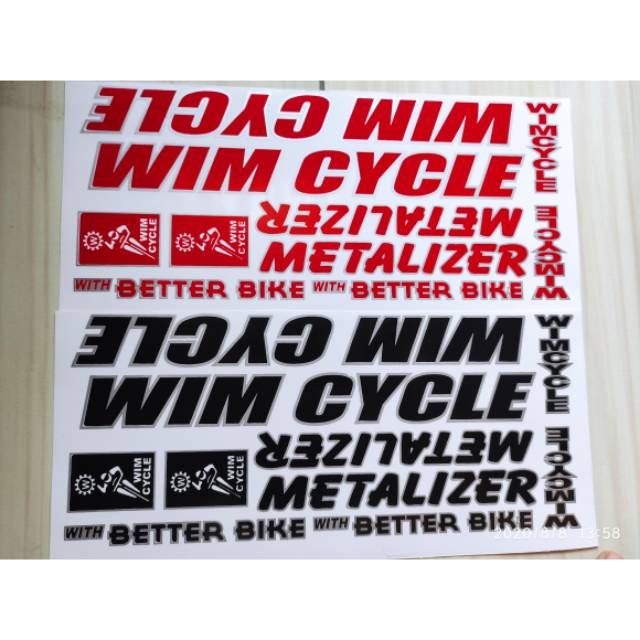 Promo Stiker decal sepeda Wimcycle Metalizer