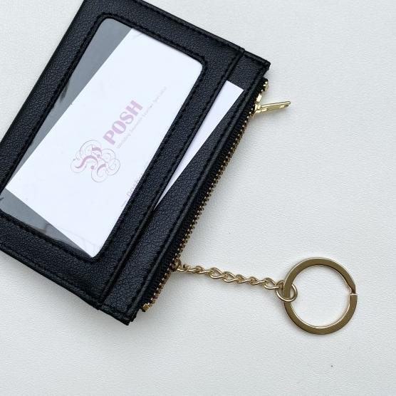 

❄ Access Card Key Chain id Card Holder Dompet Kunci Kartu E-Money Holder - Hitam ➾