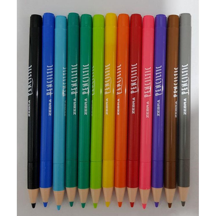 Pulpen Penciltic Zebra/ Pulpen Warna 10 Colors Set