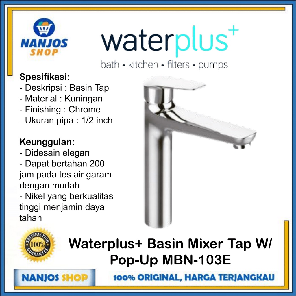 Waterplus Keran Kran Washtafel Wastafel Basin Tap Mbn 103e / Mbn103e