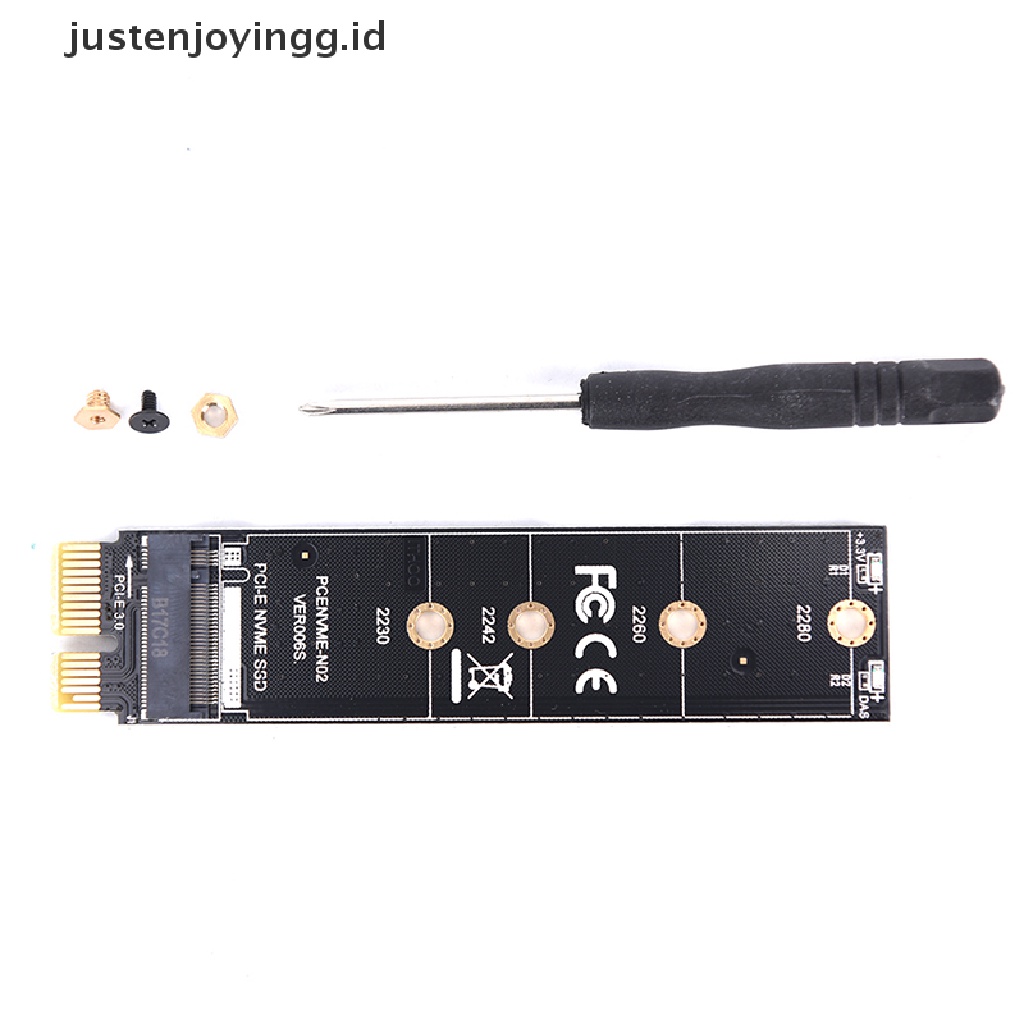 // justenjoyingg.id // Pcie To M2 Adapter Nvme Ssd M2 Pcie X1 Raiser Pci-E Pci Express M Key Connector ~