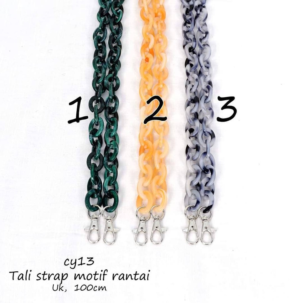 Chain Strap Tali Rantai Kombinasi Mini Bahan Acrylic Wanita Import CY13