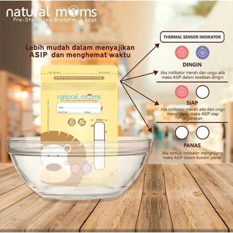 ❤ BELIA ❤ NATURAL MOMS Kantong ASI 100 120 150 | Thermal Sensor kantung susu bayi anak breast milk