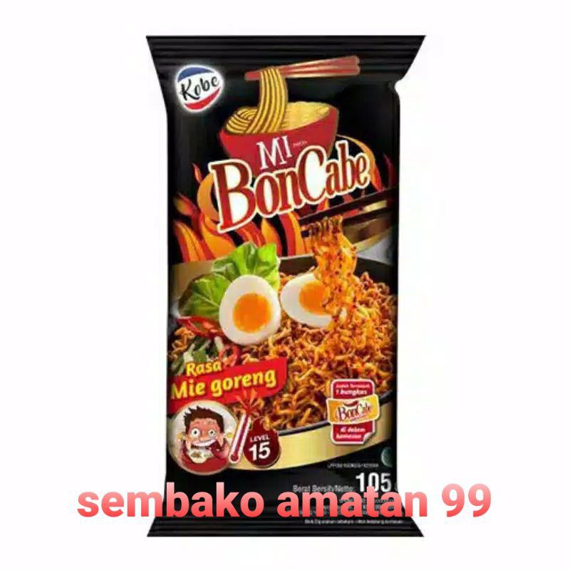 Mi Boncabe Kobe Rasa Mie Goreng/ Mie Bon Cabe 105gram