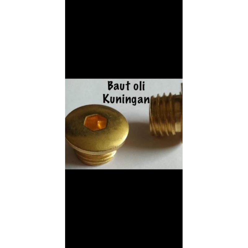 BAUT OLI KUNINGAN ASLI BAUT OLI ATAS KUNINGAN BAUT KUNINGAN SUPRA KING SMASH HONDA YAMAHA