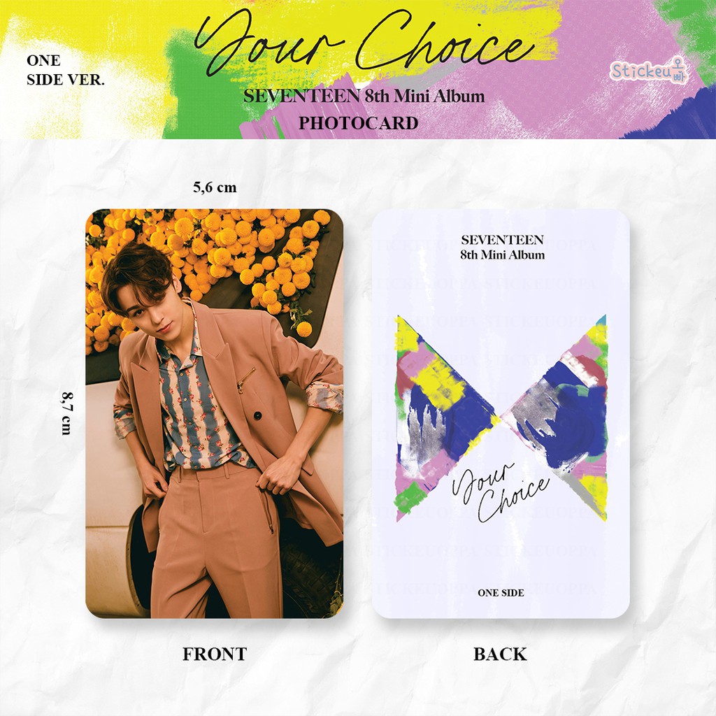 Photocard Seventeen Your Choice (One Side Ver)
