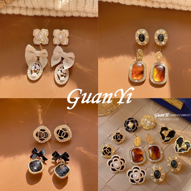 Anting Stud Hias Mutiara Gaya Korea Untuk Wanita