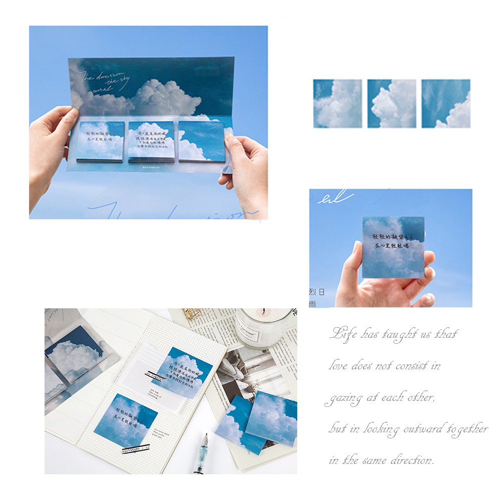 Removable Memo Notes Creative Stationery Sticker Note Set Sticky Notes