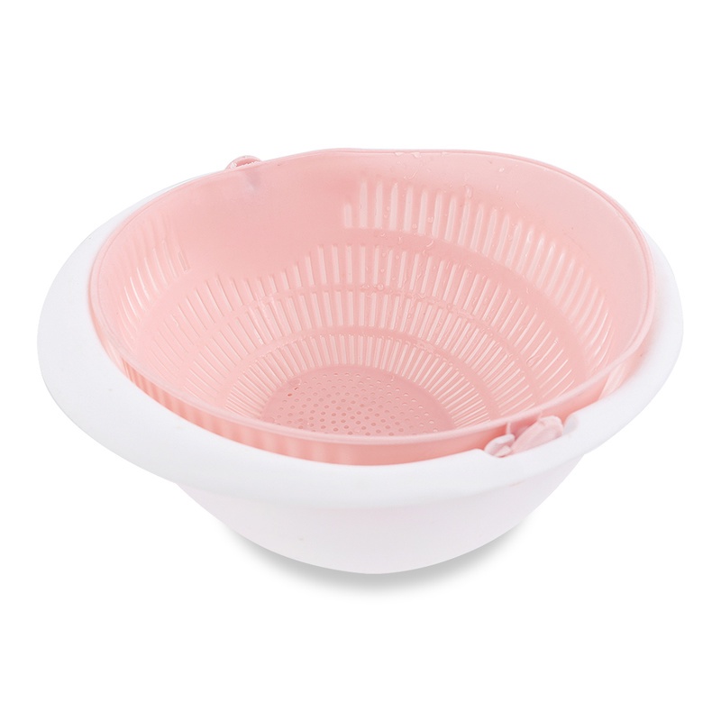 Keranjang Pengering Buah / Sayuran Model Dua Lapis Dapat Diputar Untuk Dapur