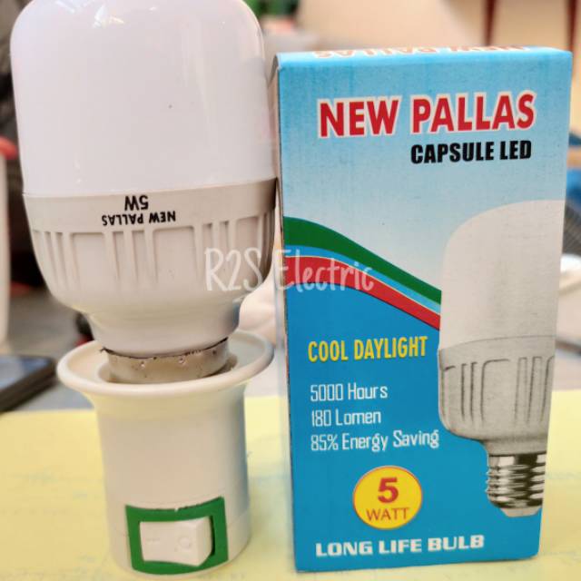 [Paket Hemat] Fitting + Lampu LED 5watt Newpallas  / bisa untuk lampu tidur