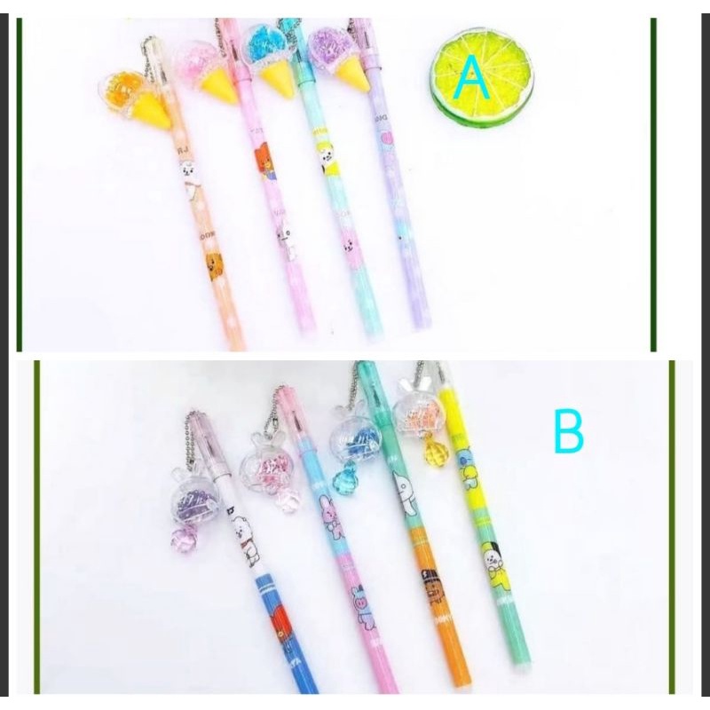 

pulpen bts gantungan ice cream-bulat