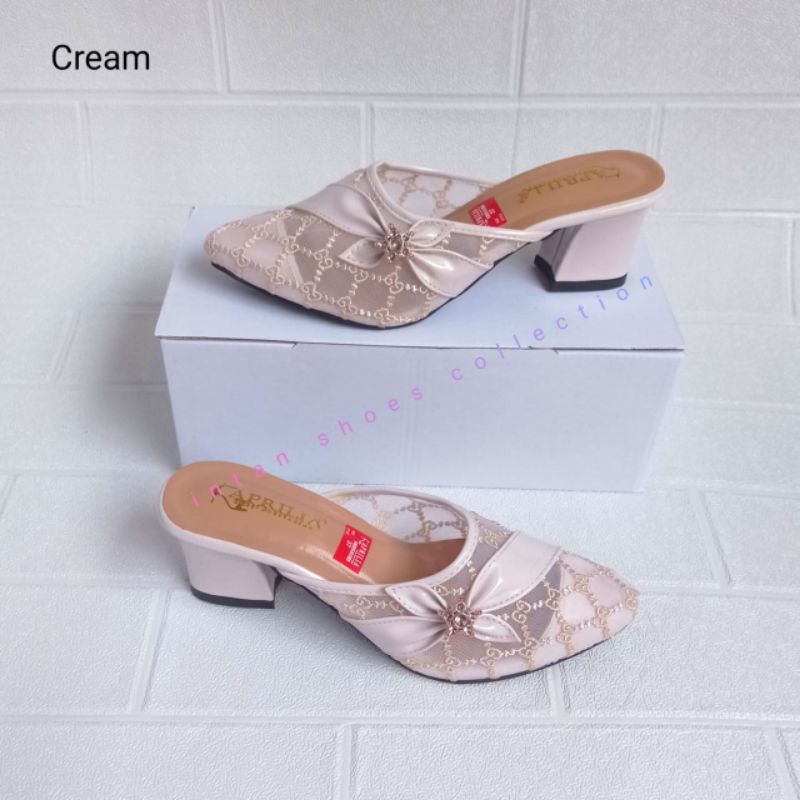 Sandal brukat pesta wanita terbaru hak tahu 5cm aprilia collection/sendal sepatu heels pengantin pernikahan wanita remaja kekinian intan shoes collection bisa cod/weeding shoes