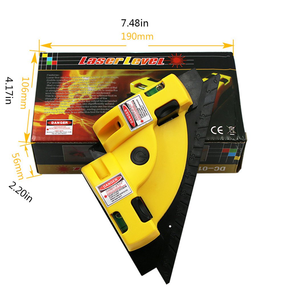 LV-01 Proyeksi Garis Laser Alat Ukur Siku Laser Sudut Horisontal Vertikal 90-7