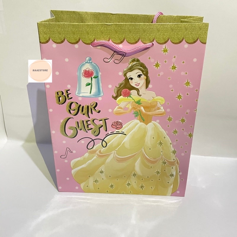 PAPER BAG PAPERBAG MOTIF TAS KERTAS PERNIKAHAN KADO ULANG TAHUN ANAK DEWASA-Belle